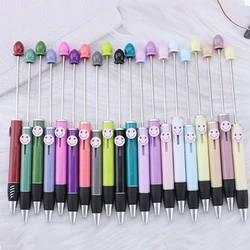 40pcs Creative DIY Plastic Beaded Pen Happy Beadable Ball Pens Custom Logo Gift Advertising Pen Wholesale Japanese Stationery