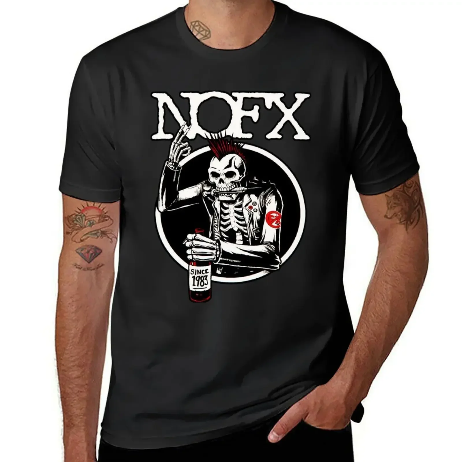 

NOFX: футболка в стиле панк-рок, футболка с рисунком, винтажная простая компрессионная рубашка для мужчин