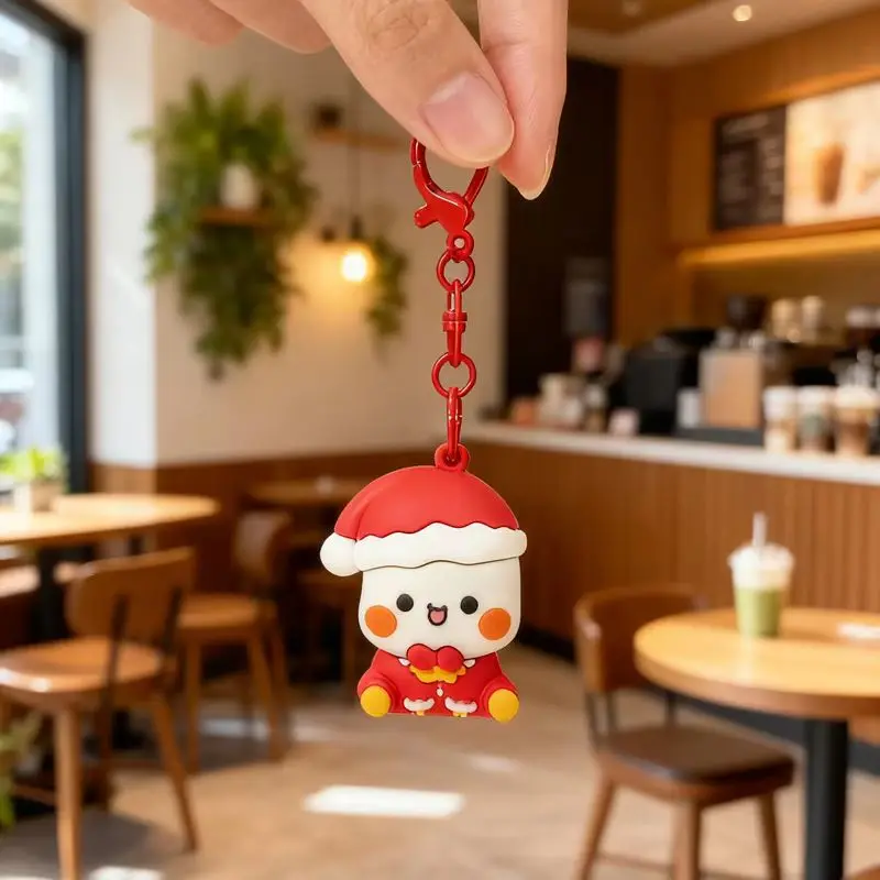 لطيف الباندا Bubu & Dudu عيد الميلاد المفاتيح، Bubu & Yier عيد الميلاد على ظهره قلادة، هدية عيد الميلاد الجدة