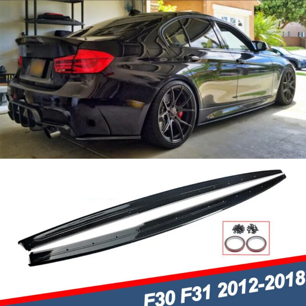 

Carbon Fiber Look Side Skirts Extension For 2012-2018 BMW F30 F31 3 Series US United States