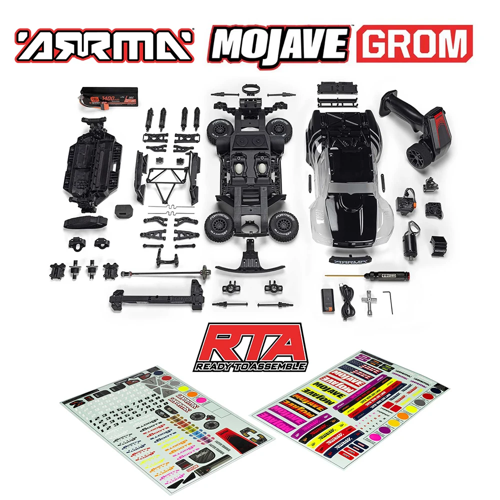 ARRMA MOJAVE GROM RTA KIT ARA2104KT1 1/16 RC Electric Remote Control Model Car Desert Truck Adult Children Toys