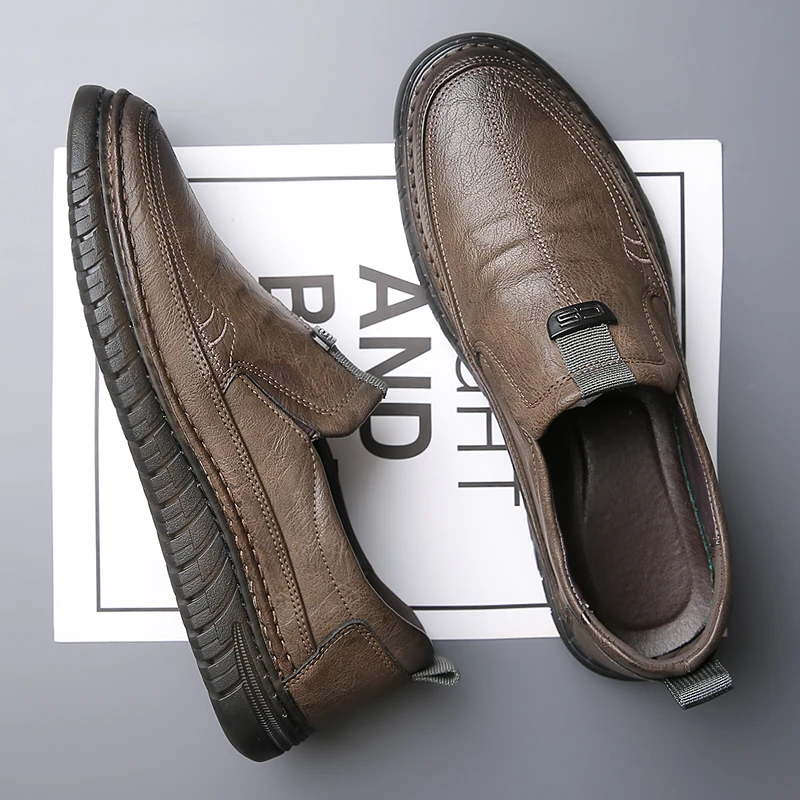 Herren-Slipper zum Hineinschlüpfen für den Alltag, leichte, bequeme Schuhe mit flexibler Sohle und atmungsaktivem Obermaterial, perfekt für – Detail 12