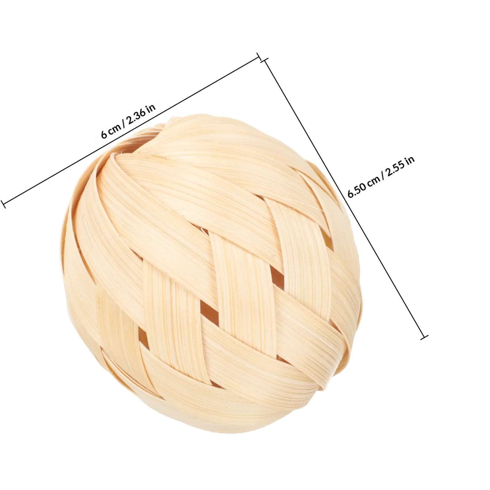 Mini Bamboo Woven Ball Lanterns – 2pcs Rustic Decorative Egg Basket Lampshade for Home & Party Decoration