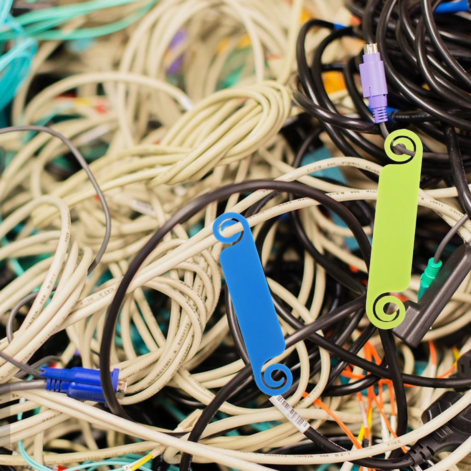 

50 Pcs Logo Cable Buckle Marking Tags Data Markers Management Labels Computer Cord