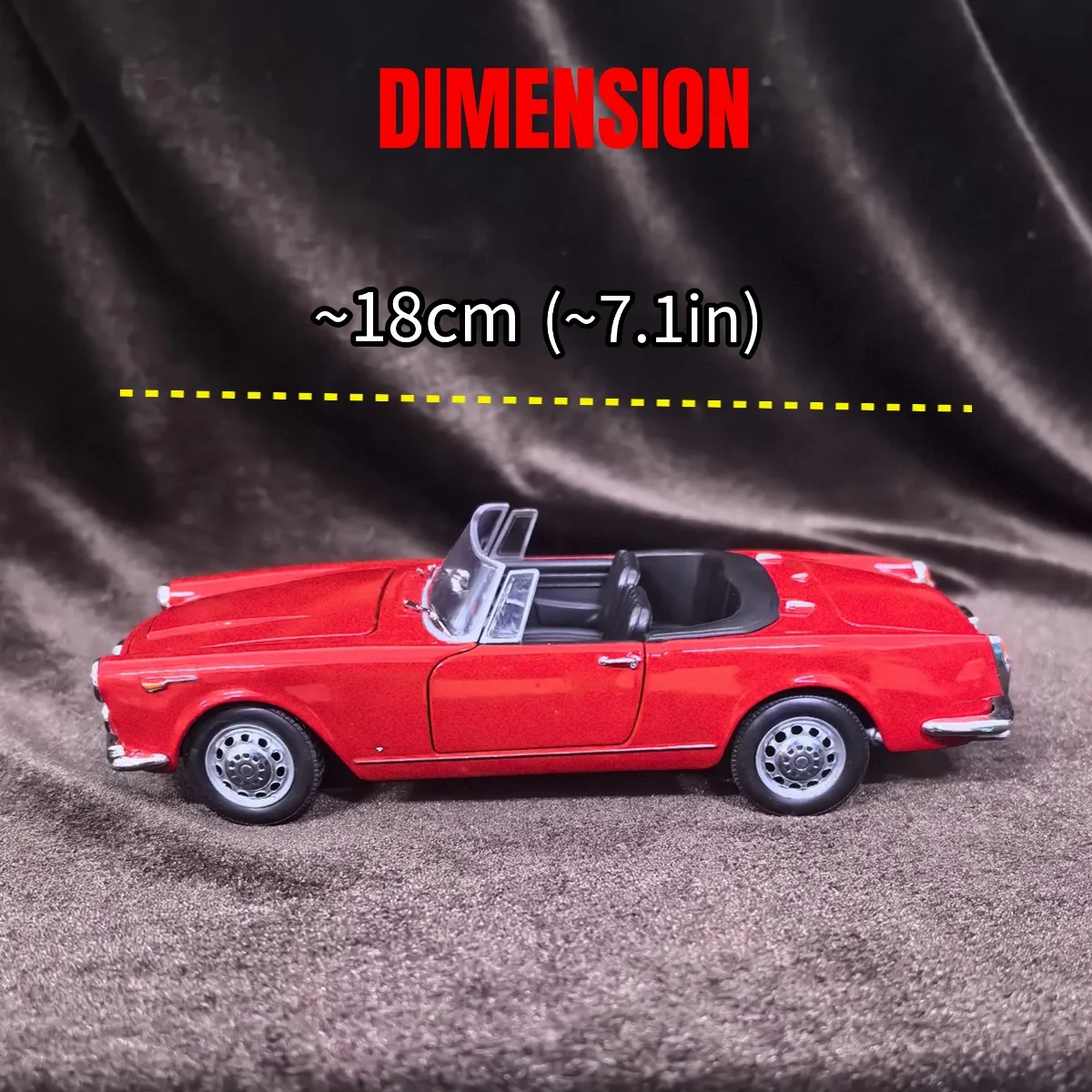نموذج سيارة ألفا روميو سبايدر 2600 بمقياس محدود 1:24، لعبة هدية عيد الميلاد للأطفال من السيارة الفاخرة #6
