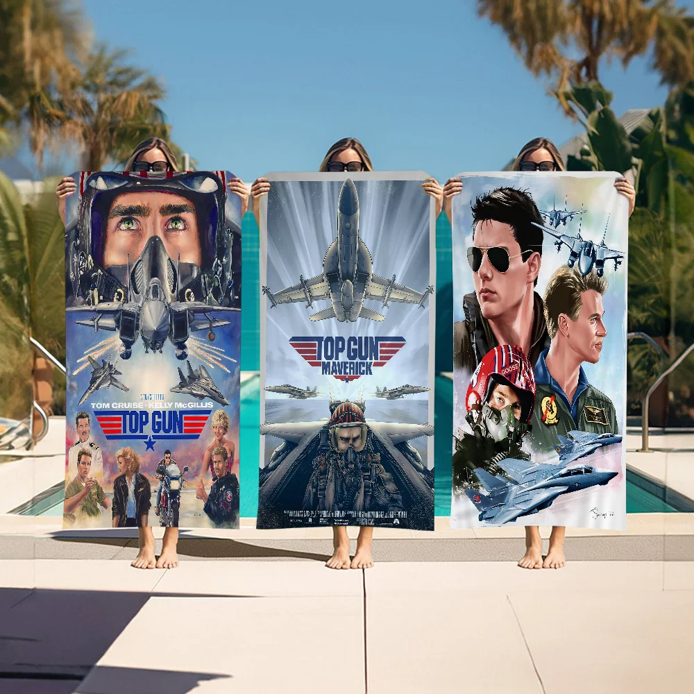 

2022 Top Gun Maverick Modern Microfiber Blanket Quick Drying Beach Towels Oversized Printing Super Absorbent Pool Towel Blanket