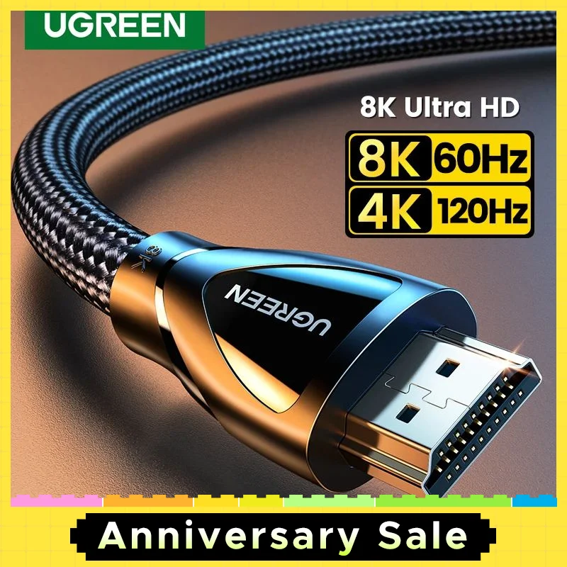 UGREEN Choice HDMI-Compatible Cable for Xbox Series X  2.1 8K/60Hz 4K/120Hz for Xiaomi Mi Box PS5 HDR10+ 48Gbps 8K
