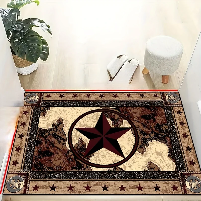 Welcome Door Mats Indoor Entrance Rug Mat Western Texas Star Kitchen Hallway Floor Mat Bathroom Non Slip Doormats Home Decor