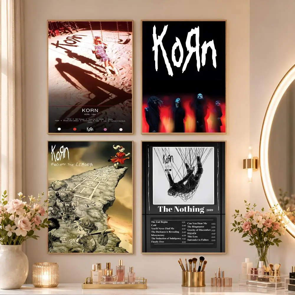 K-Korn Rock Band Poster Matte Self-Adhesive Wall Art Print Living Room Bedroom Home Wall Decor
