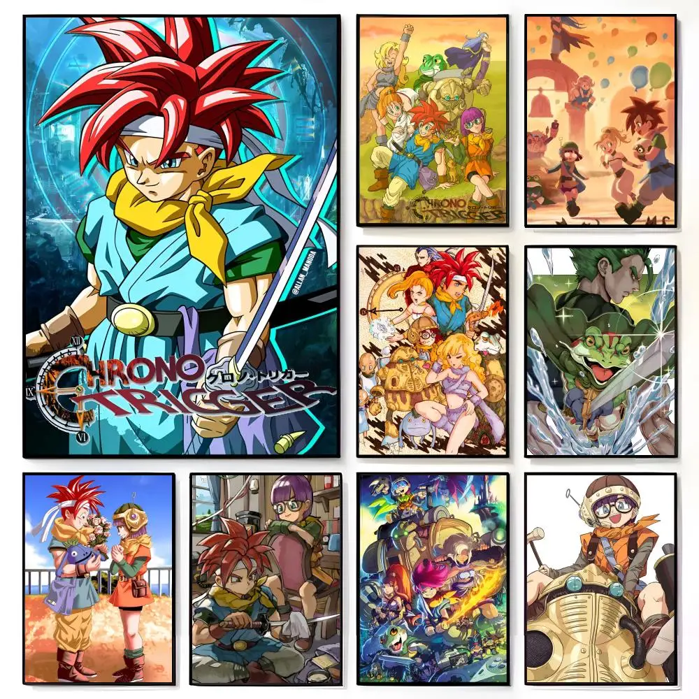 Póster del clásico videojuego japonés RPG C-Chrono Trigger, mural de película americana, decoración de pared para habitación infantil, impresión decorativa para el hogar