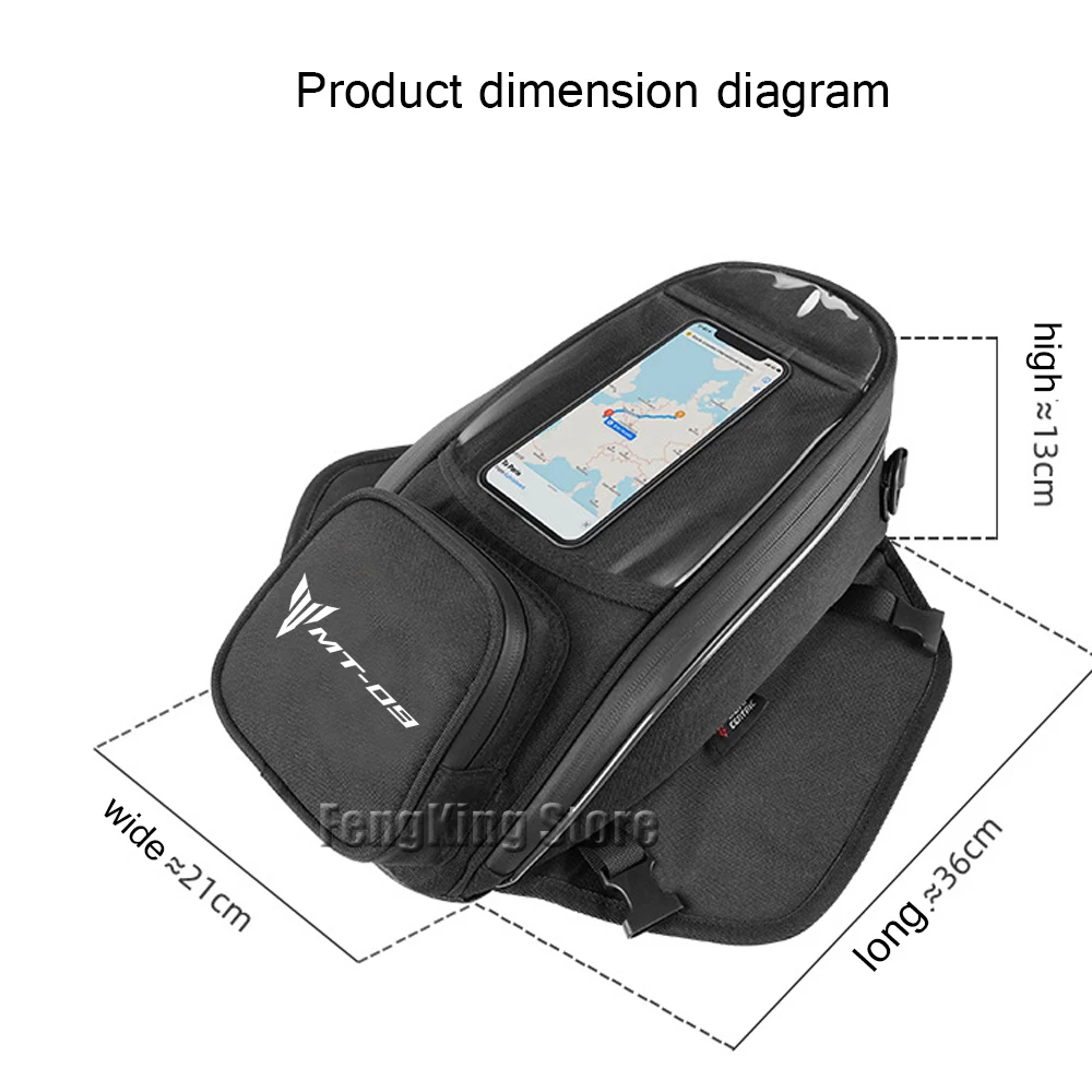 Motorcycle fuel tank navigation bag waterproof large capacity luggage   For YAMAHA MT-09 MT09 Mt 09