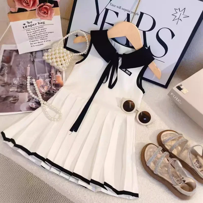 

Children's Dress New Korean Style Girls Summer ElegantPOLODresses for Girls Princess Dresses Wholesale
