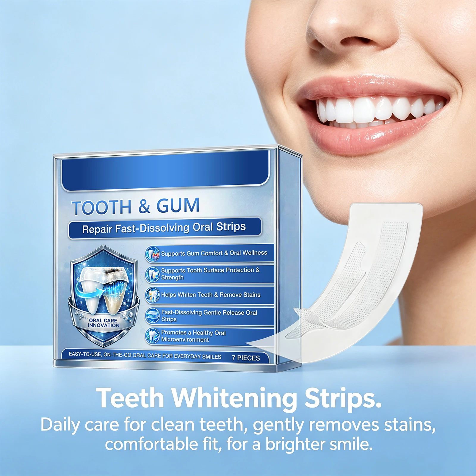 Teeth Whitening Strips Crest - Tooth & Gum Repair Oral Strips