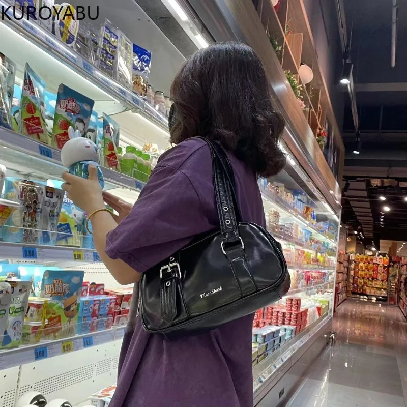 

Vintage Simple Ladies Commute Tote Bag Women Fashion Y2k Shoulder Bags Pu Leather Underarm Large Handbags Purse Bolsa Feminina