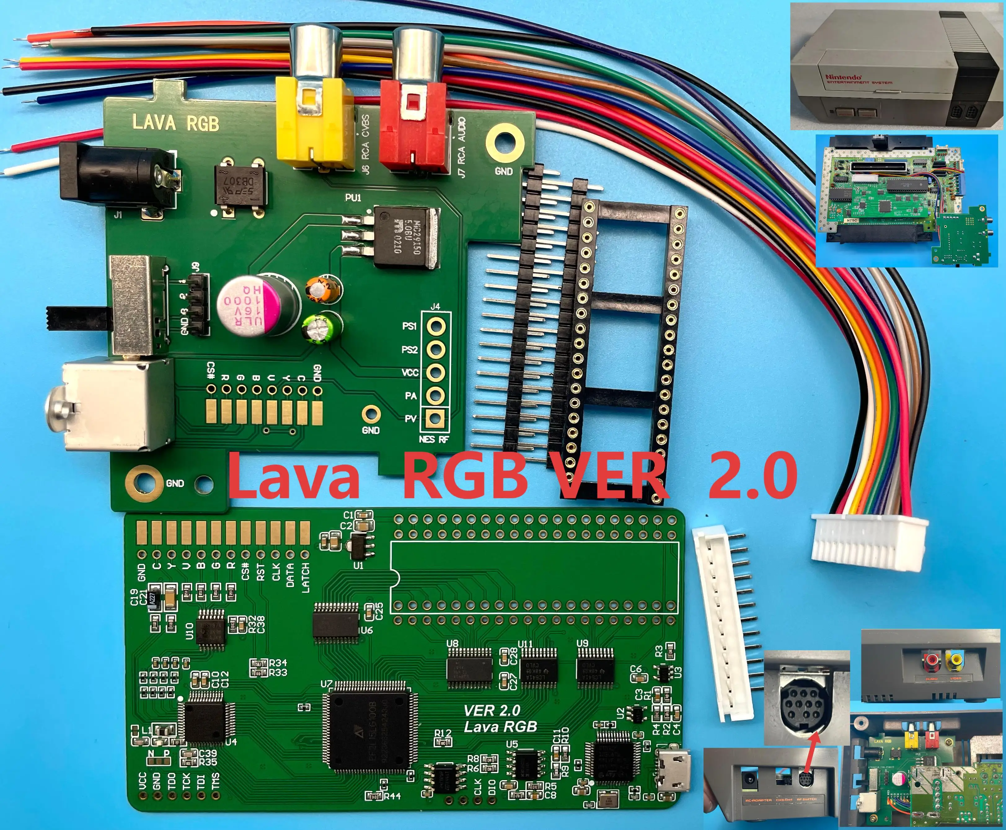ملحقات ألعاب الفيديو Famicom Nes Av Famicom Retro Rgbfc Rgb Fc Nesrgb Lava Rgb الإصدار 2.0 #5
