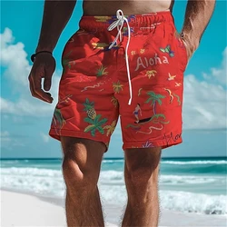 Aloha Hawaiian Palm Tree 3d Print Men Women Beach Shorts Fashion Casual Oversized Gym Quick Drying Trunks Ice Shorts Homme 4XL