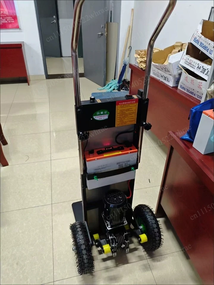 48V Electric Stair Climbing Hand Trolley Heavy Duty 350KG Load 1200W Motor Stair Climber Cart For Moving Goods Furniture