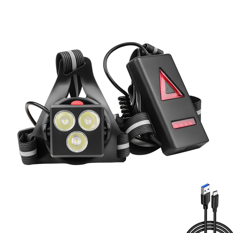 JIASHUAIXIN LED-borst multi-licht rood waarschuwing USB oplaadbaar nachtlooplicht met reflecterende tape-achtergrondverlichting