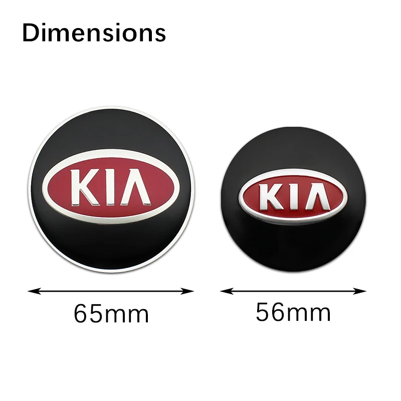 4Pcs 56/65mm Car Badge Emblem Car Wheel Center Hub Caps Stickers For Kia Rio Ceed Sportage 3 5 K2 K3 K5 Sorento Soul Accessories