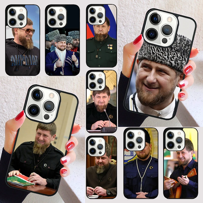 Chechen Leader Ramzan Kadyrov cover For iPhone 15 16 13 12 11 14 Pro Max Mini Max SE 2020 7 8 15 16 Plus Phone Case