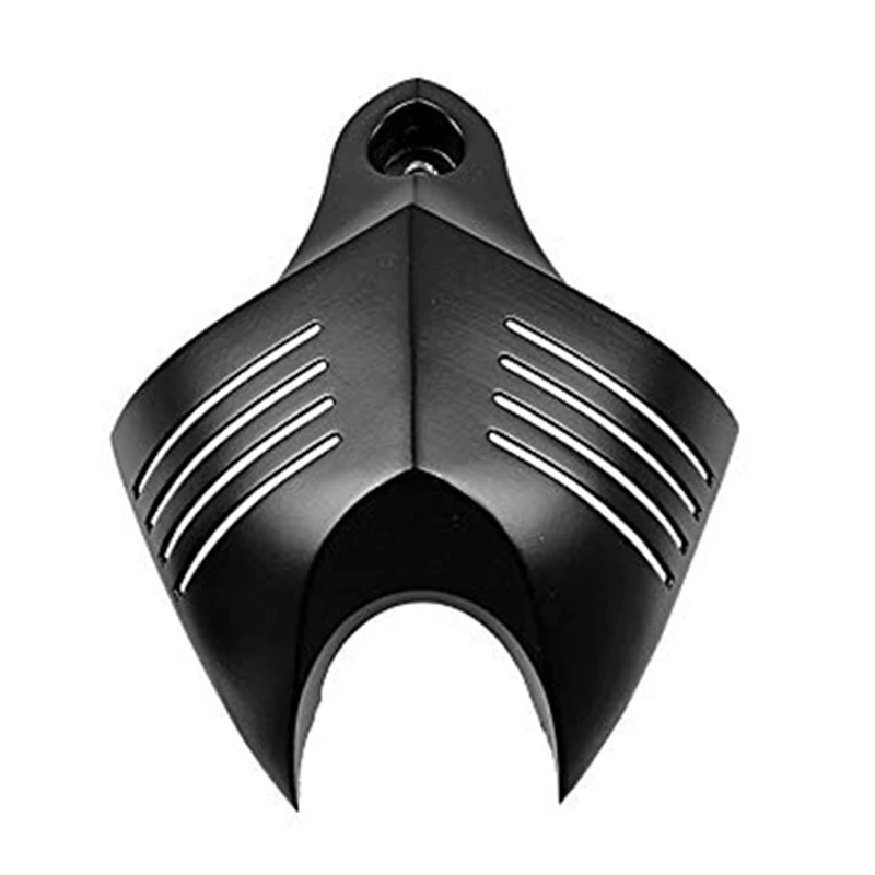 Black Twin Horn Cover V-Shield Cowbell Set For 1992-2014  Dyna Softail Road King Street Electra Glide V-Rod