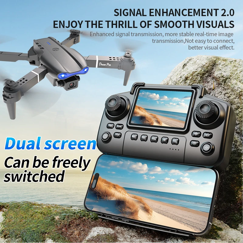 E99 Pro Drone Schermo di Controllo Remoto Quadcopter Aereo A Quattro Assi Remoto 8K HD Fotografia UAV Fissazione dell'altitudine Elicottero Giocattoli