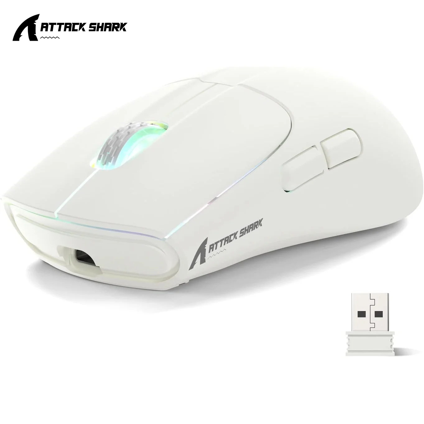 

ATTACK SHARK X5 Wireless Gaming Mouse, Bluetooth Tri-Mode, Rechargeable Battery, Lightweight,RGB Honeycomb Mouse for Win/Pad/Mac