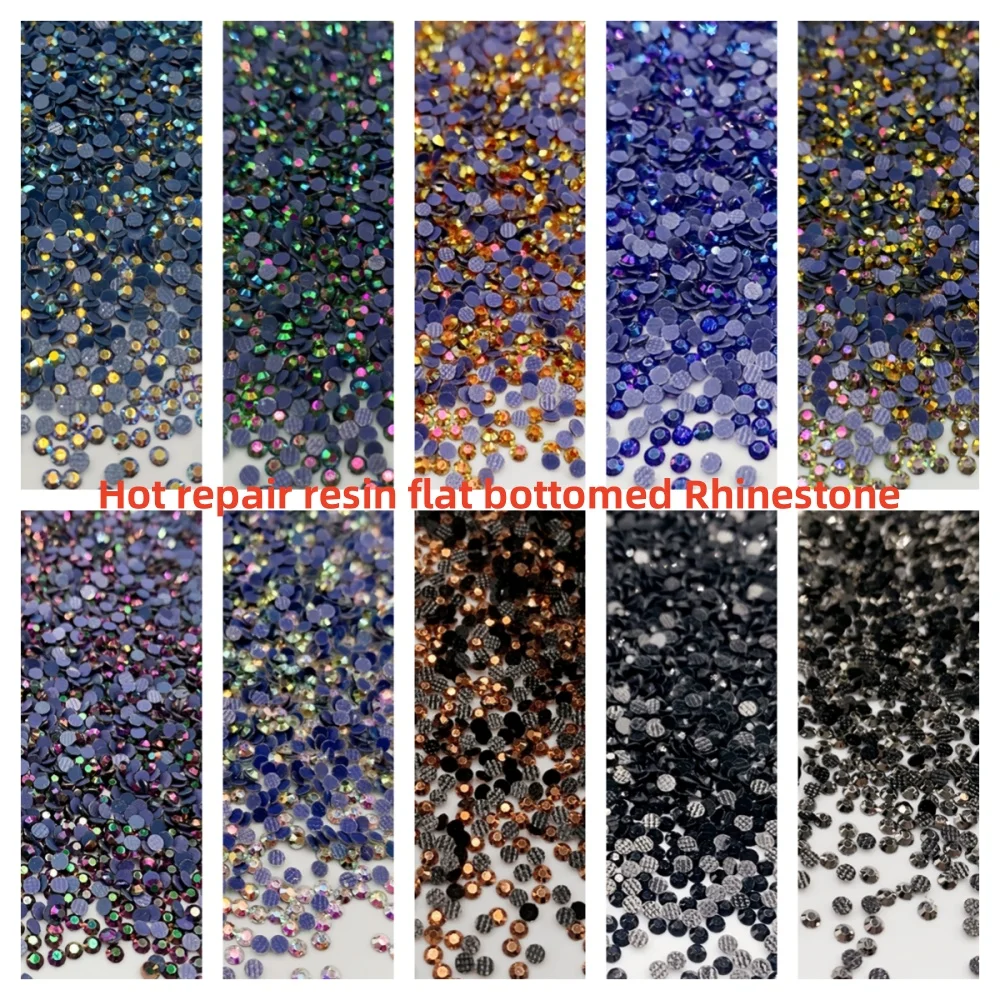 

Resin Hot Fix Rhinestones Bulk Wholesale Flat Back Plastic Crystals Nail Ab Trimmings Crystals For Crafts