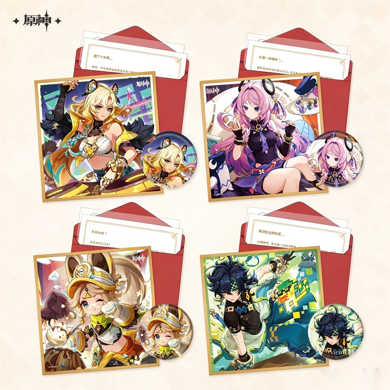 youhuo-regalos-oficiales-de-genshin-impact-para-las-fiestas-serie-«dia-del-destino»-de-genshin-impact-coloridos-broches-de-papel-regalos-para-juegos-de-rol-anime