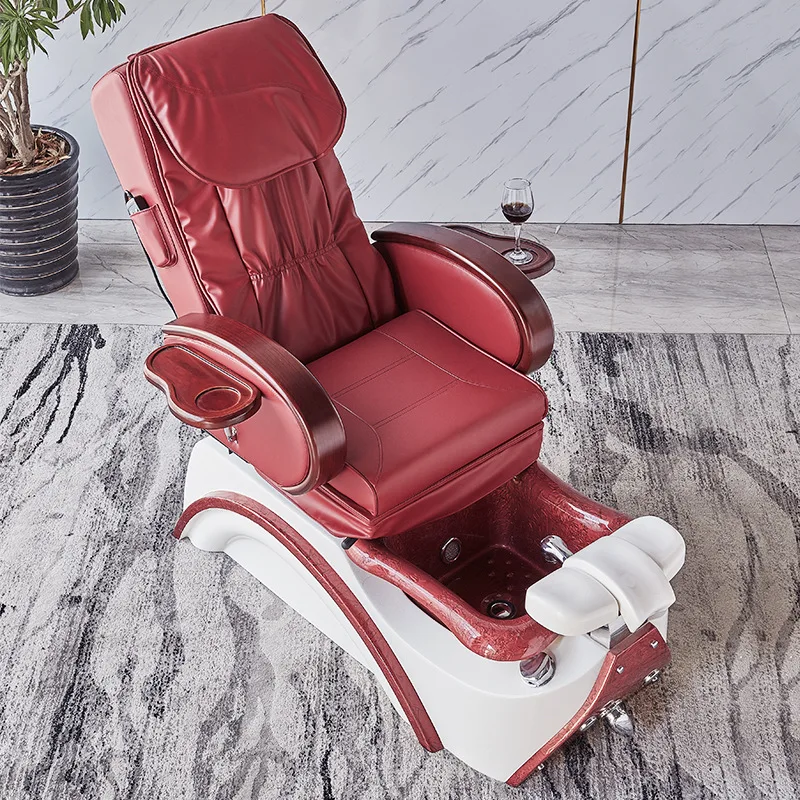 Pedi Spa Armchair Professional Pedicure Chairs Nail Chair Salon Feet Rotating Beauty Chaise Manicure Nails Tub Cart