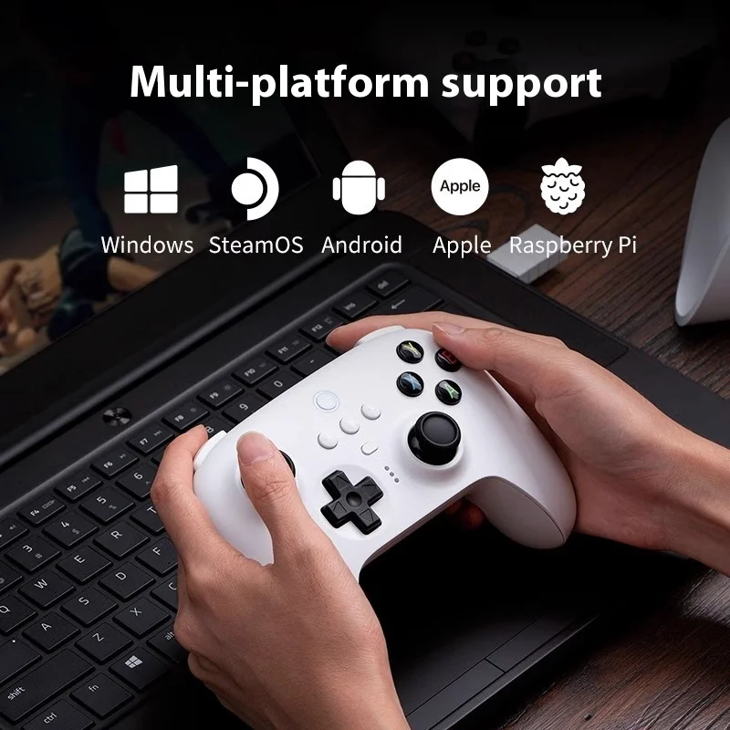 8bitdo - A nuovissimo Controller di gioco con effetto Hall Wireless 2.4g con Dock di ricarica per Pc/Windows 10/11/Steam/Android