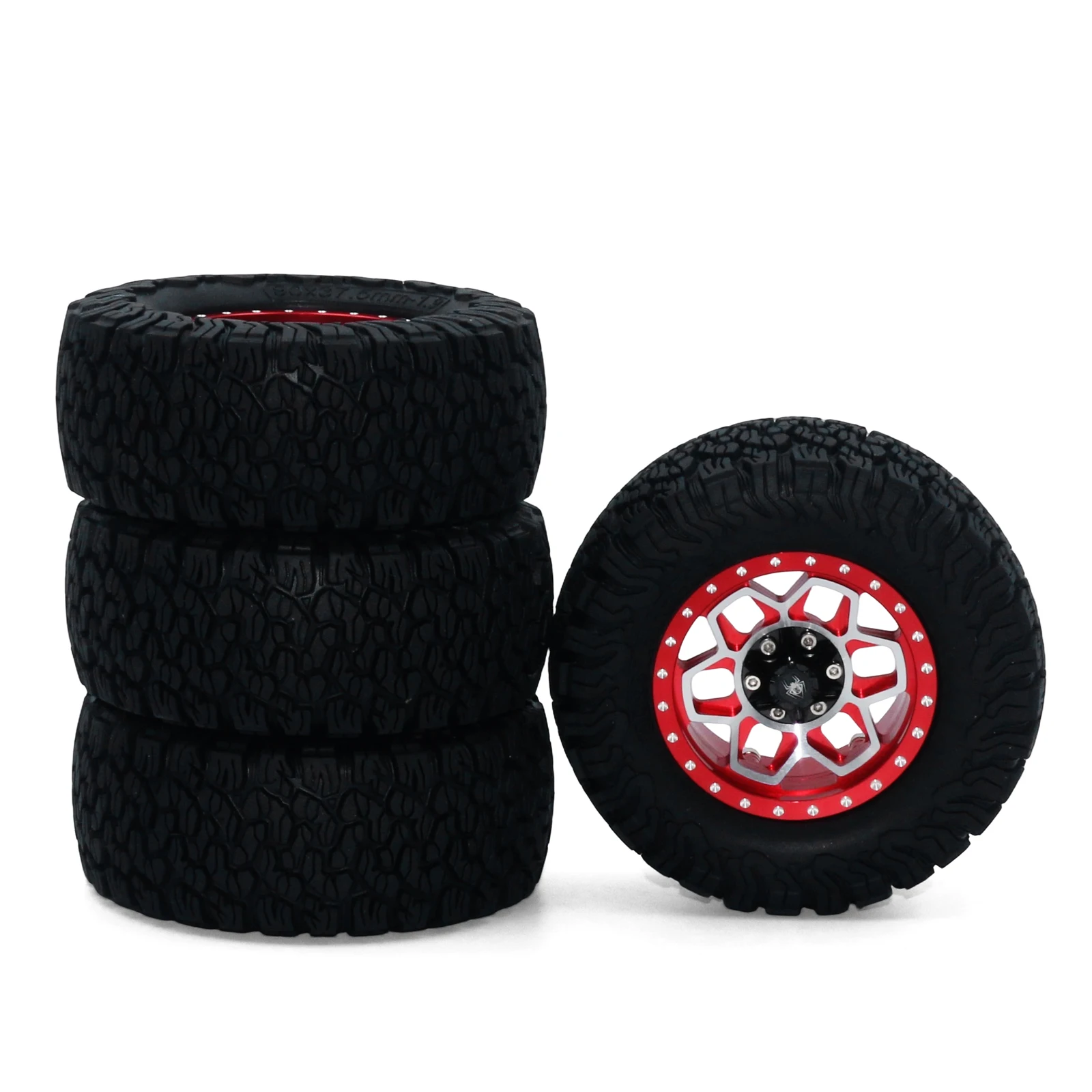 

Cnc Aluminum Alloy 1.9inch Climbing Car Wheel Hub Tire Four-Piece Set - Tire Lock Anti-Slip Design Suitable for Axial Scx10/Trx4/Vs4-10/Redcat and Other 1/10 Scale Model Cars