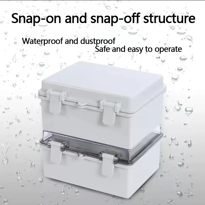 صندوق توزيع بلاستيكي مقاوم للماء، صندوق مراقبة خارجي، صندوق تحكم داخلي شفاف، صندوق كهربائي هندسي #4