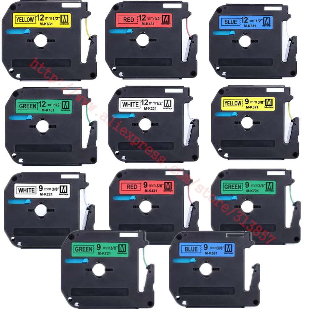 Compatible Black On Red M-431 MK431 M-K431 Label Tapes (0.47