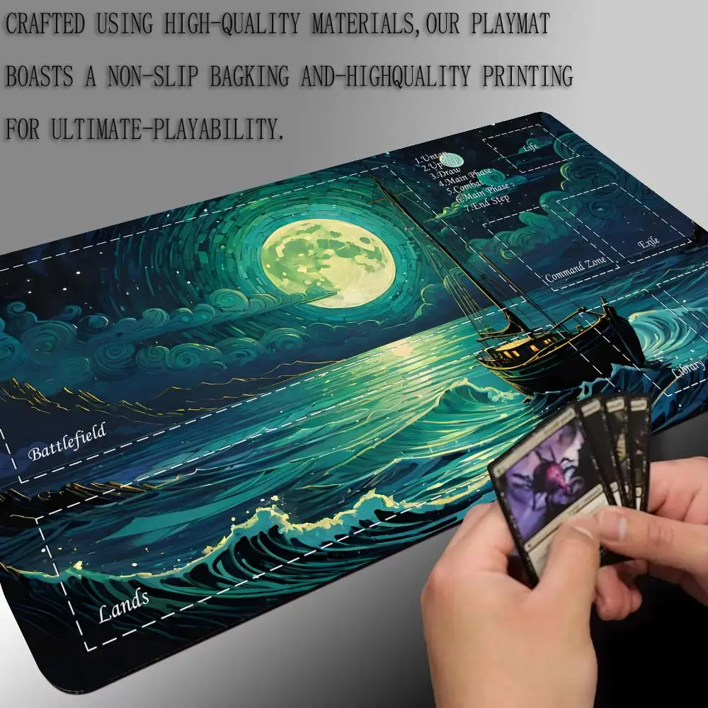 Художественный эстетический пейзаж MTG Playmat Magic Card Battle Mat 35X60CM Настольный коврик tapete Magic mtg Нескользящий прочный сшитый край