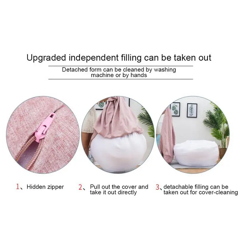 Lazy Sofabezug, bequemer großer Sitzsackbezug ohne Füllstoff für Zuhause, Schlafzimmer, Erwachsene, Kinder, weiche Tatami-Stühle, Bezüge, Sitzsäcke