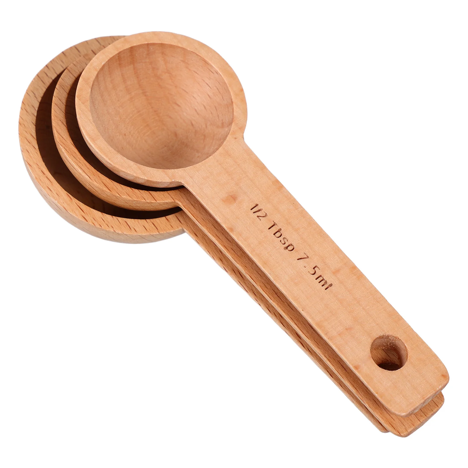 

3pcs Wooden Scoop Set Coffee Ground Measuring Spoon Multifunctional Kitchen Utensils For Coffee Beans Powdered Milk