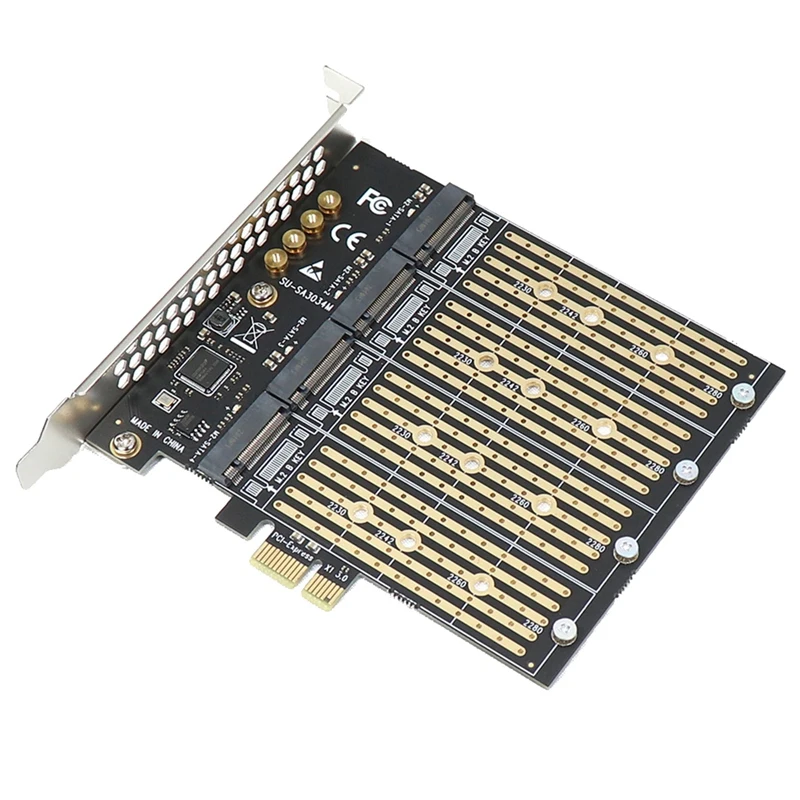 1 PCS Pcie To NVME Adapter PCI-E M.2 Expansion Card Riser B Key M2 M.2 4 Port NGFF SATA SSD