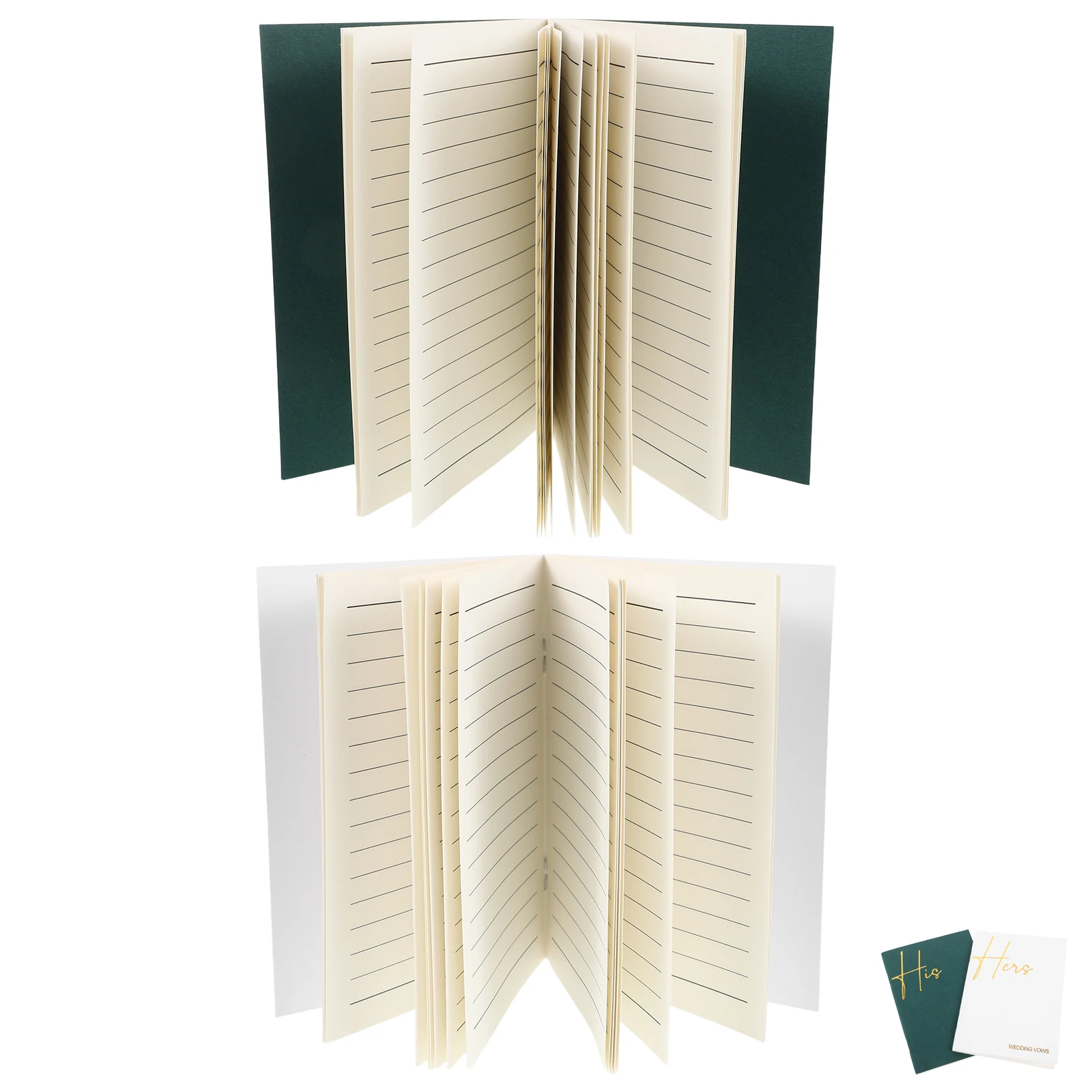 

2 Pcs Wedding Vow Card Vows Notebooks Manual Bride Groom Paper Brochures Marriage Bridegroom Swearing