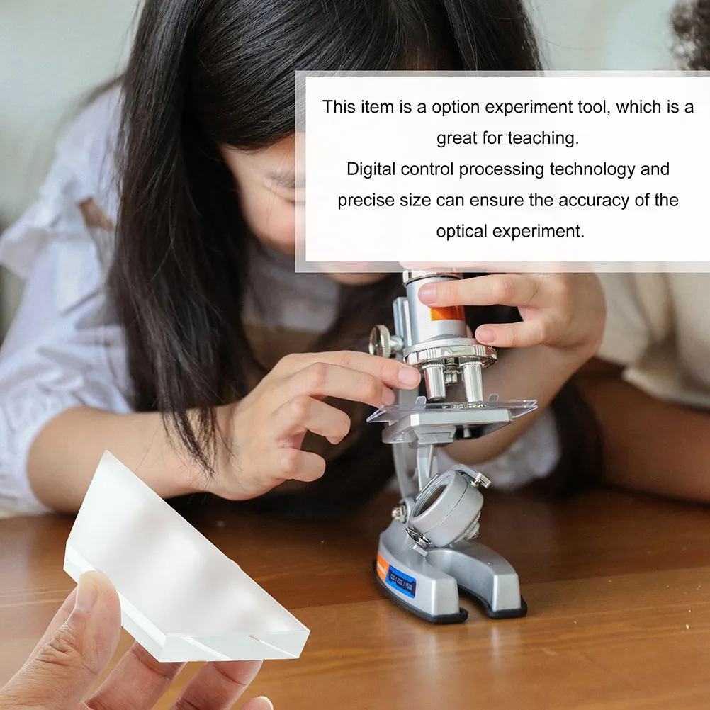 

2Pcs Optical Glass Brick Trapezoidal Refractive Index Measurement Tool for Middle School Physics Teaching Lab Experiment