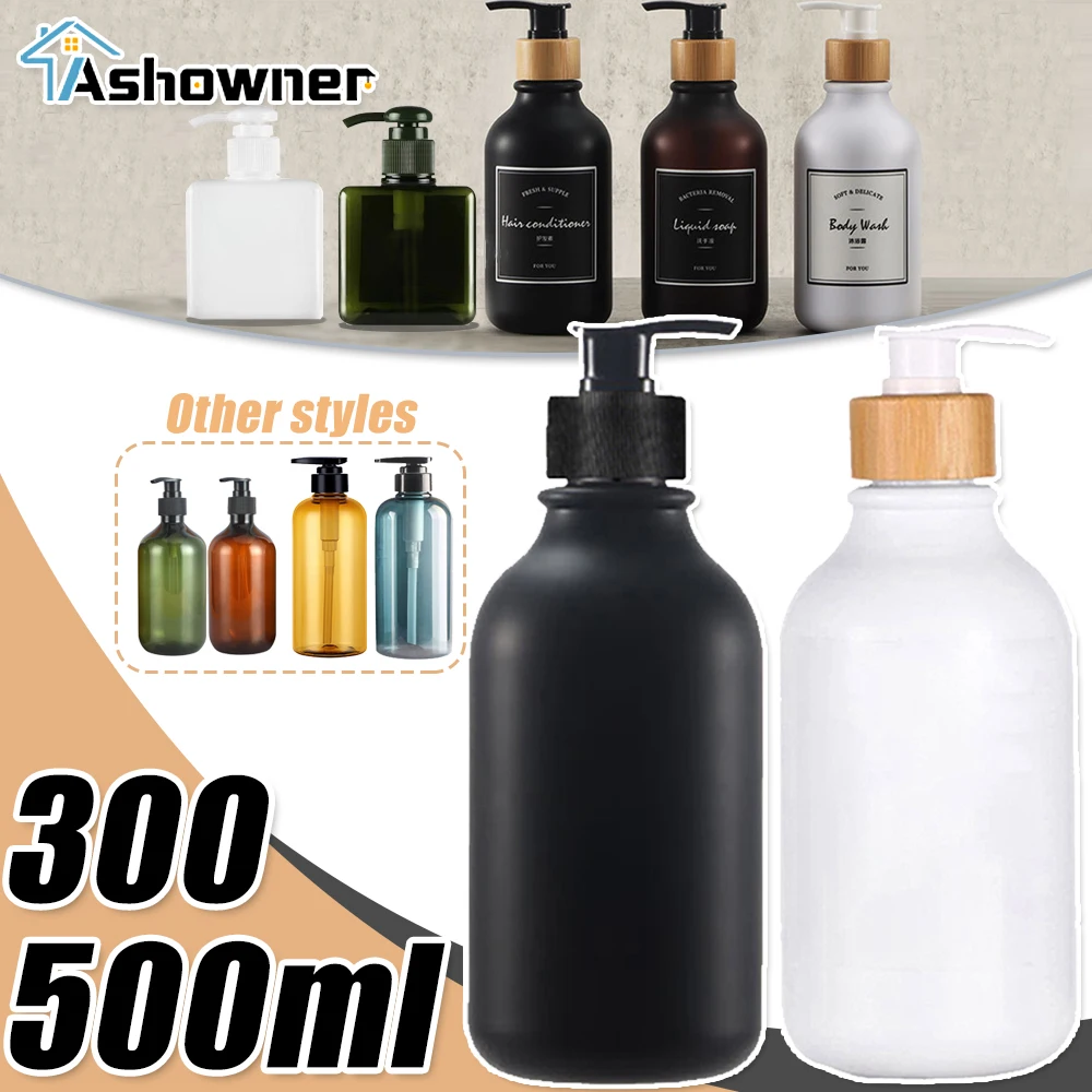 

500ml Soap Dispenser Bottle Refillable Shampoo Pump Bottle Soap Lotion Container Soap Pump Can Handwashing Bathroom Accessories