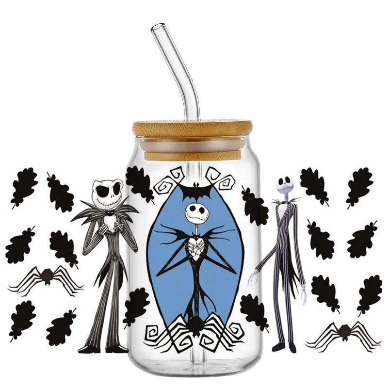 Zombie Bride Design UV DTF Cup Wrap for 16oz Libbey Glass Sticker Can Tumbler Transfer for Cup Wraps Libbey home decoration