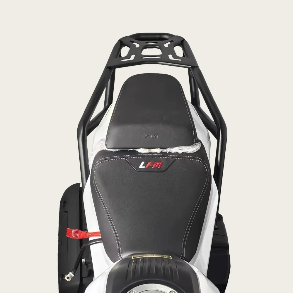 For Qidian Motorcycle 150/G1/G2: Rear luggage rack, tail rack, backrest, and top box mount (aftermarket modification).