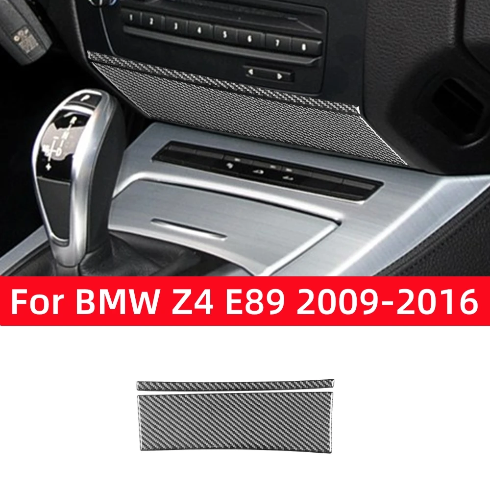 

For BMW Z4 Series E89 2009-2016 Accessories Carbon Fiber Interior Car Central Control CD Button Lower Panel Trim Cover Stickers