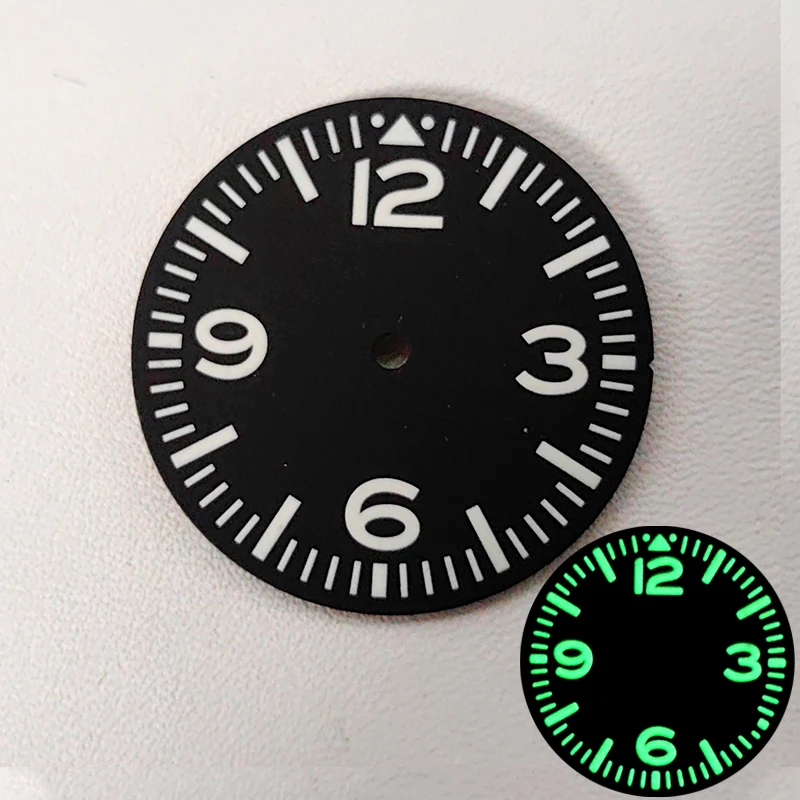 カスタマイズされた28.5mm腕時計文字盤、NH35/NH36ムーブメント、SKX007/6105タートル/サムライ対応、グリーン夜光仕様