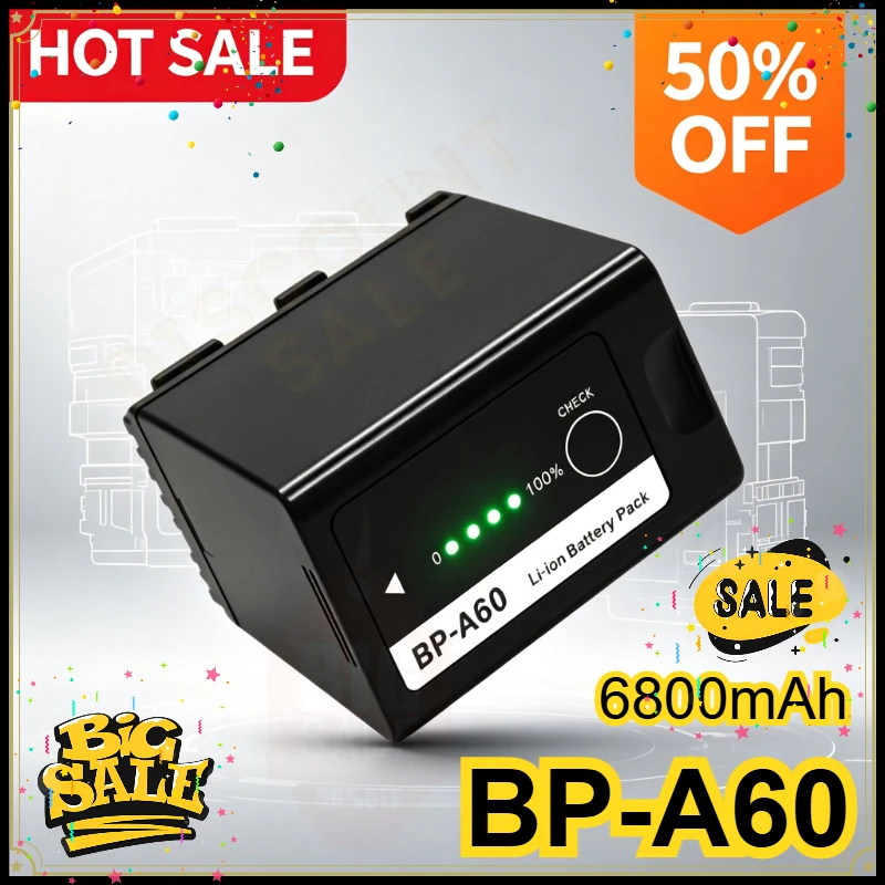 SWZY NEW 6800mAh 98Wh BP-A60 BP A60 Battery for Canon CA-CP200L EOS C200 C200 PL  C200B C300 Mark II  XF705 Replacement Battery