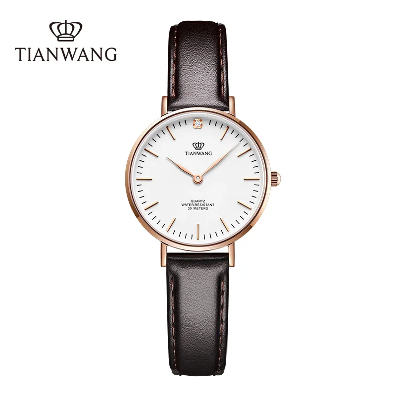 

TIAN WANG Women's Watches Simple Business Leather Watch For Women Quartz Wristwatches Ladies Sapphire Glass Birthday Gifts Women