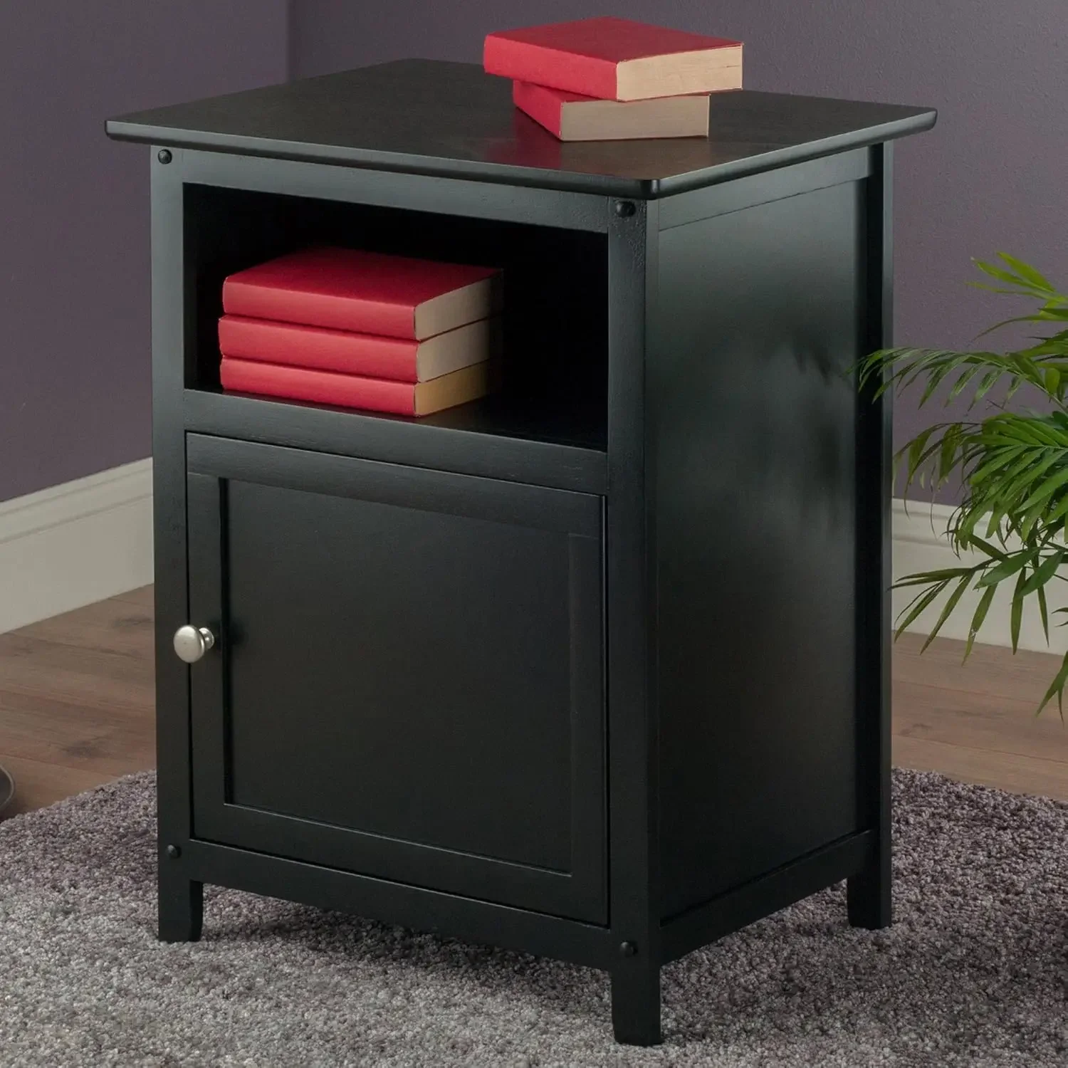 Winsome Wood Henry Accent Table, Black, 19 inches