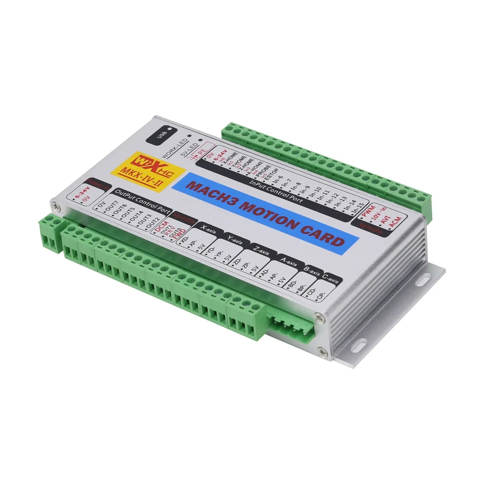 MK4-IV Mach3 بطاقة الحركة 4-sAxis USB وحدة تحكم الحركة 2MHz CNC لوحة القطع للنافذة 7 & 10