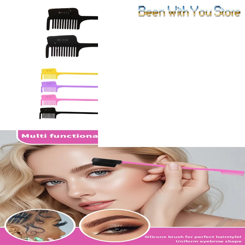 

Профессиональная двуглавая щетка для бровей, расческа, формирователь бровей для ухода за бровями, салонная щетка для пыли, аксессуары для укладки, инструмент для макияжа